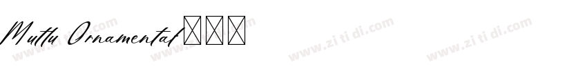 Mutlu Ornamental字体转换